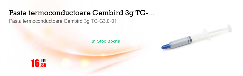 Pasta termoconductoare Gembird 3g TG-G3.0-01   