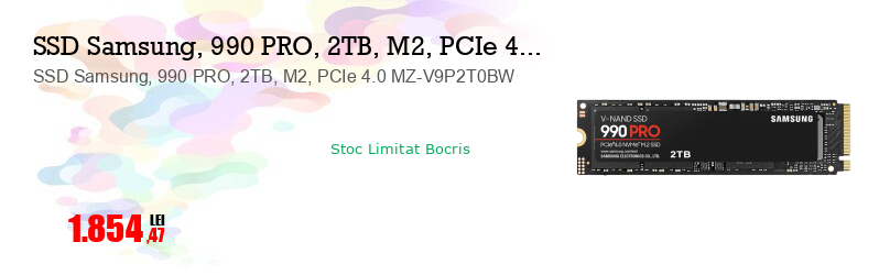 SSD Samsung, 990 PRO, 2TB, M2, PCIe 4.0 MZ-V9P2T0BW