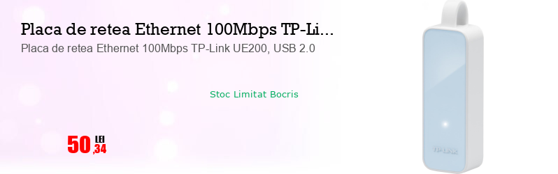 Placa de retea Ethernet 100Mbps TP-Link UE200, USB 2.0
