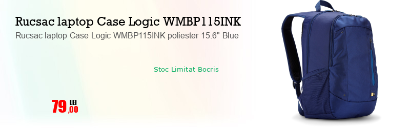 Rucsac laptop Case Logic WMBP115INK poliester 15.6" Blue