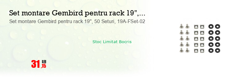 Set montare Gembird pentru rack 19'', 50 Seturi, 19A-FSet-02