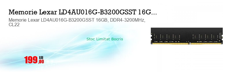 Memorie Lexar LD4AU016G-B3200GSST 16GB, DDR4-3200MHz, CL22