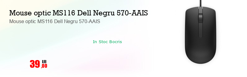 Mouse optic MS116 Dell Negru 570-AAIS