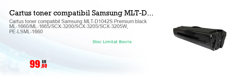 Cartus toner compatibil Samsung MLT-D1042S Premium black ML-1660/ML-1665/SCX-3200/SCX-3205/SCX-3205W, PE-LSML-1660
