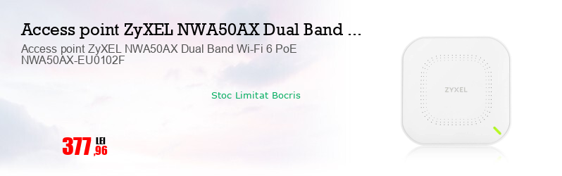 Access point ZyXEL NWA50AX Dual Band Wi-Fi 6 PoE NWA50AX-EU0102F
