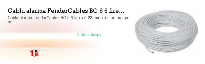 Cablu alarma FenderCables BC 6 6 fire x 0,22 mm + ecran pret pe m