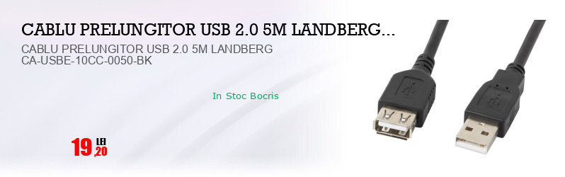 CABLU PRELUNGITOR USB 2.0 5M LANDBERG CA-USBE-10CC-0050-BK