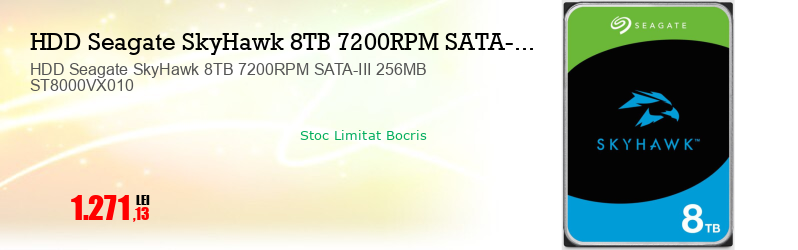 HDD Seagate SkyHawk 8TB 7200RPM SATA-III 256MB ST8000VX010  