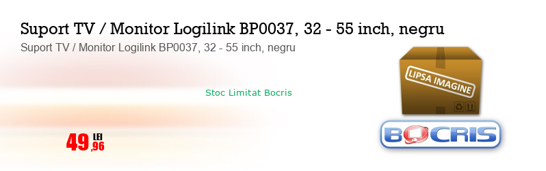 Suport TV / Monitor Logilink BP0037, 32 - 55 inch, negru