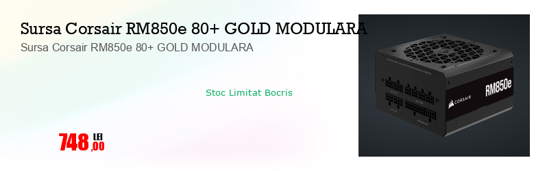 Sursa Corsair RM850e 80+ GOLD MODULARA