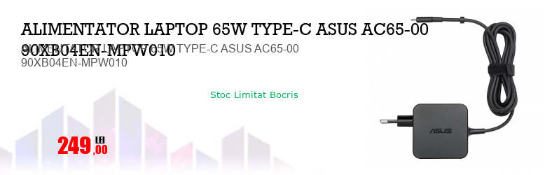 ALIMENTATOR LAPTOP 65W TYPE-C ASUS AC65-00 90XB04EN-MPW010