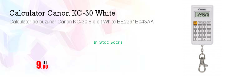 Calculator de buzunar Canon KC-30 8 digit White BE2291B043AA