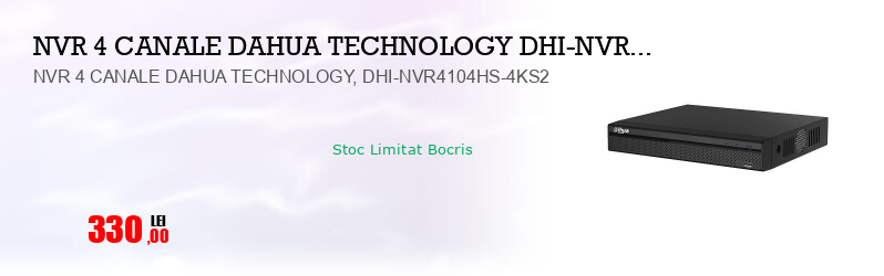 NVR 4 CANALE DAHUA TECHNOLOGY, DHI-NVR4104HS-4KS2