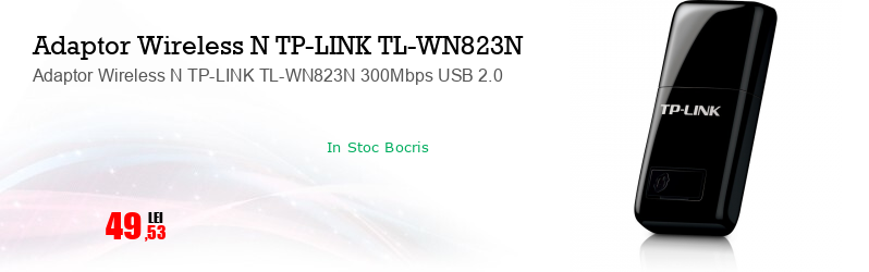 Adaptor Wireless N TP-LINK TL-WN823N 300Mbps USB 2.0
