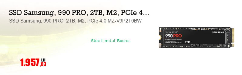 SSD Samsung, 990 PRO, 2TB, M2, PCIe 4.0 MZ-V9P2T0BW