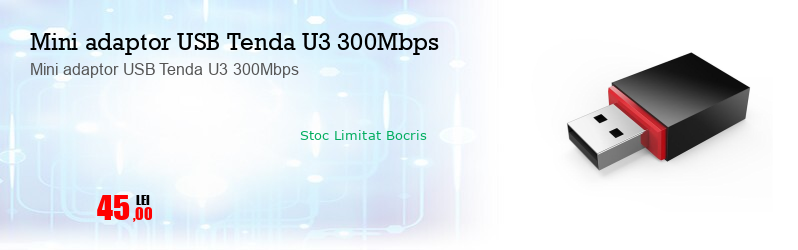 Mini adaptor USB Tenda U3 300Mbps