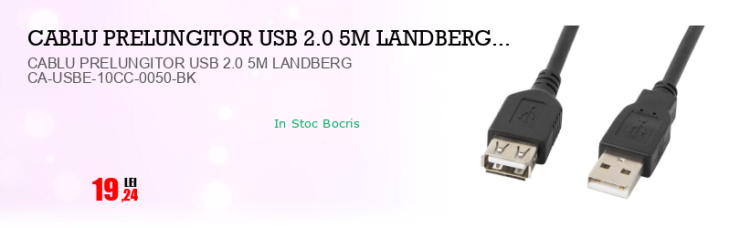 CABLU PRELUNGITOR USB 2.0 5M LANDBERG CA-USBE-10CC-0050-BK