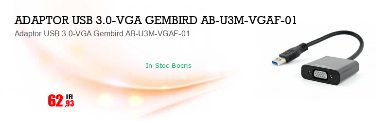 Adaptor USB 3.0-VGA Gembird AB-U3M-VGAF-01