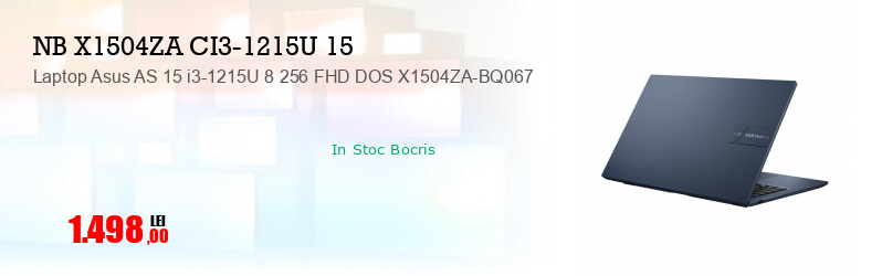Laptop Asus AS 15 i3-1215U 8 256 FHD DOS X1504ZA-BQ067