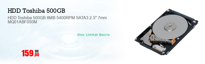 HDD Toshiba 500GB 8MB 5400RPM SATA3 2.5" 7mm MQ01ABF050M