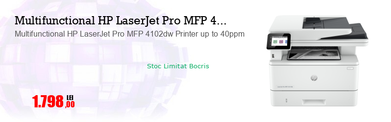 Multifunctional HP LaserJet Pro MFP 4102dw Printer up to 40ppm