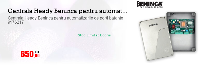 Centrala Heady Beninca pentru automatizarile de porti batante 9176217