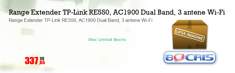 Range Extender TP-Link RE550, AC1900 Dual Band, 3 antene Wi-Fi