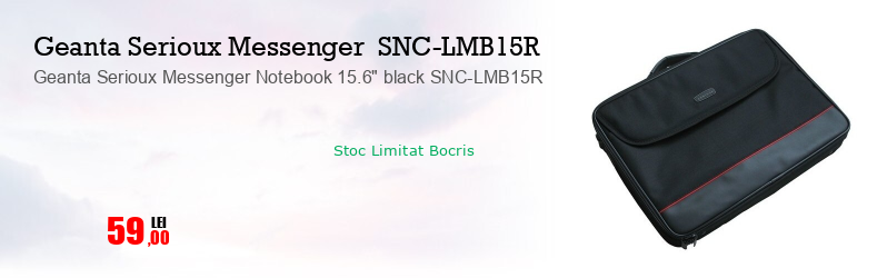 Geanta Serioux Messenger Notebook 15.6" black SNC-LMB15R
