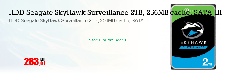 HDD Seagate SkyHawk Surveillance 2TB, 256MB cache, SATA-III