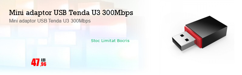 Mini adaptor USB Tenda U3 300Mbps