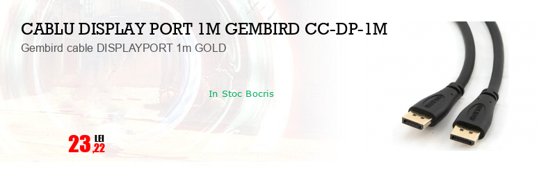 Gembird cable DISPLAYPORT 1m GOLD