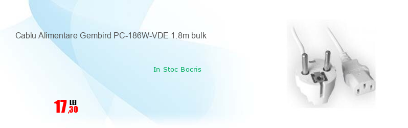 Cablu Alimentare Gembird PC-186W-VDE 1.8m bulk