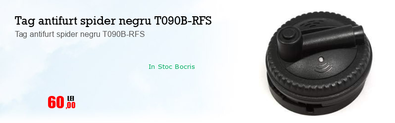 Tag antifurt spider negru T090B-RFS