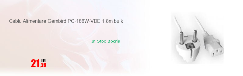 Cablu Alimentare Gembird PC-186W-VDE 1.8m bulk