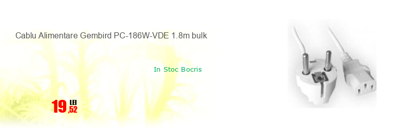 Cablu Alimentare Gembird PC-186W-VDE 1.8m bulk