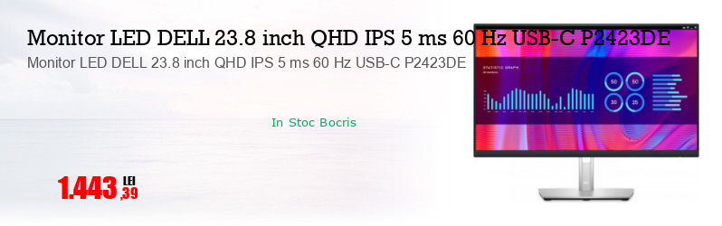 Monitor LED DELL 23.8 inch QHD IPS 5 ms 60 Hz USB-C P2423DE