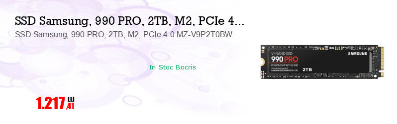 SSD Samsung, 990 PRO, 2TB, M2, PCIe 4.0 MZ-V9P2T0BW