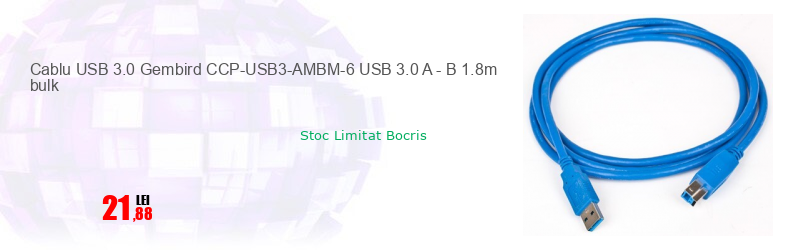 Cablu USB 3.0 Gembird CCP-USB3-AMBM-6 USB 3.0 A - B 1.8m bulk