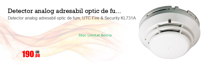 Detector analog adresabil optic de fum, UTC Fire & Security KL731A