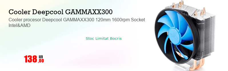 Cooler procesor Deepcool GAMMAXX300 120mm 1600rpm Socket Intel&AMD